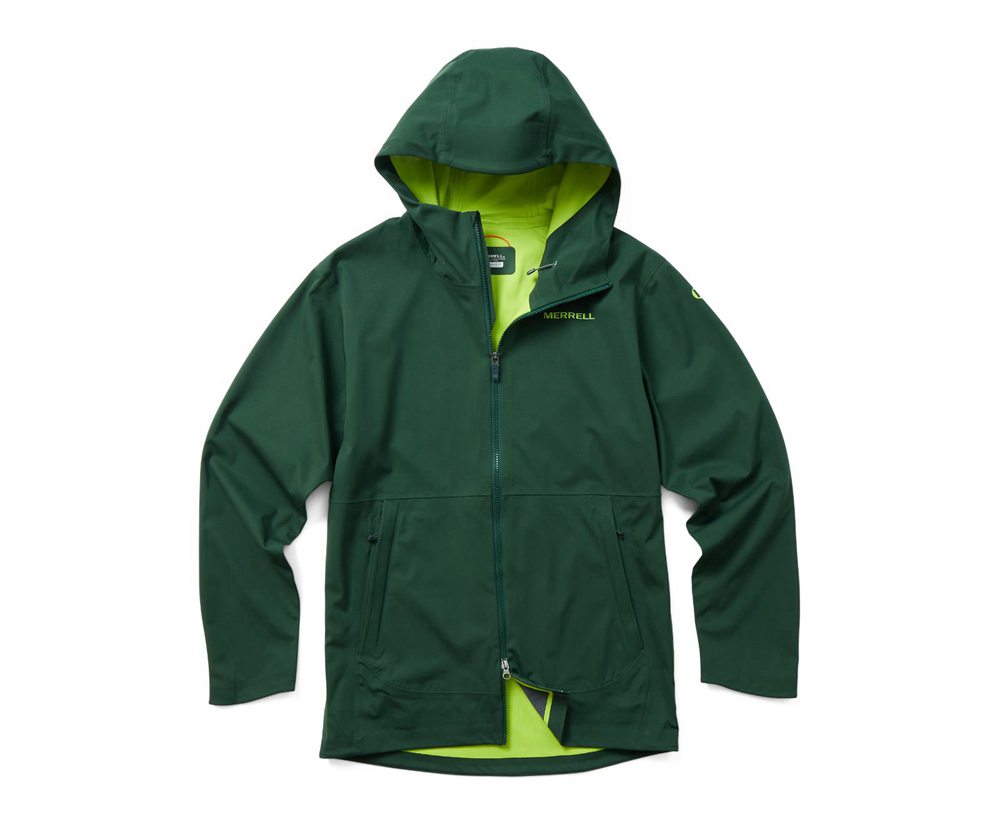 Merrell Jackets Green - Whisper Rain - Mens 25MLUAGHP